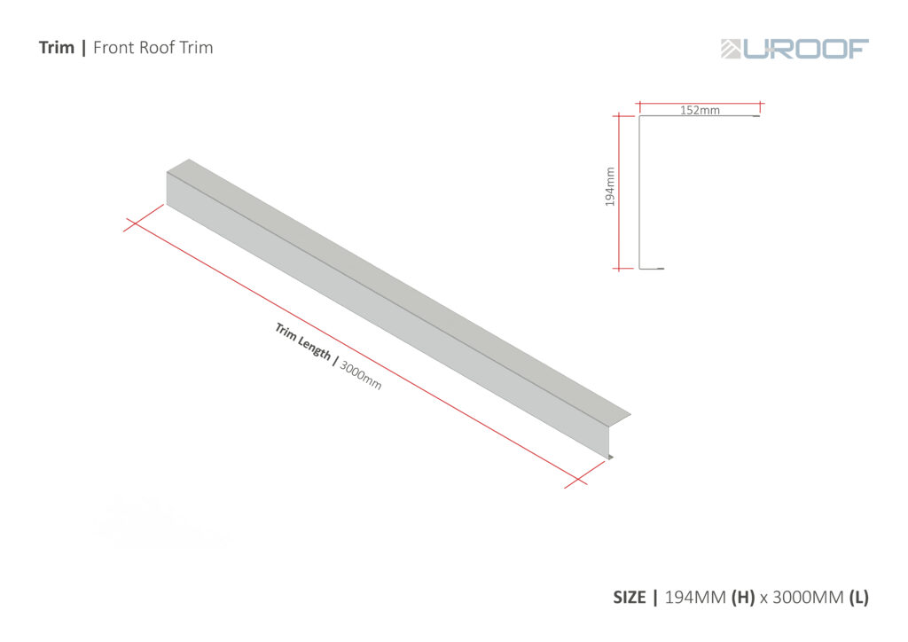 Plastisol Front Room Trim - U-Roof