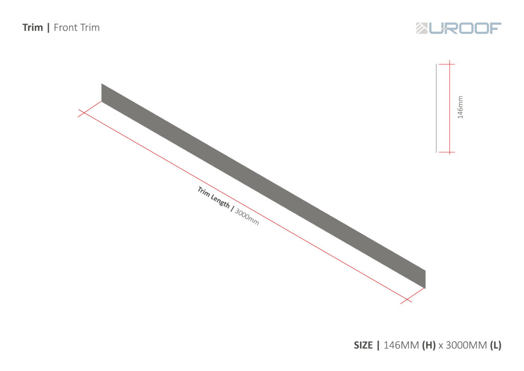 Plastisol Front Trim - U-Roof