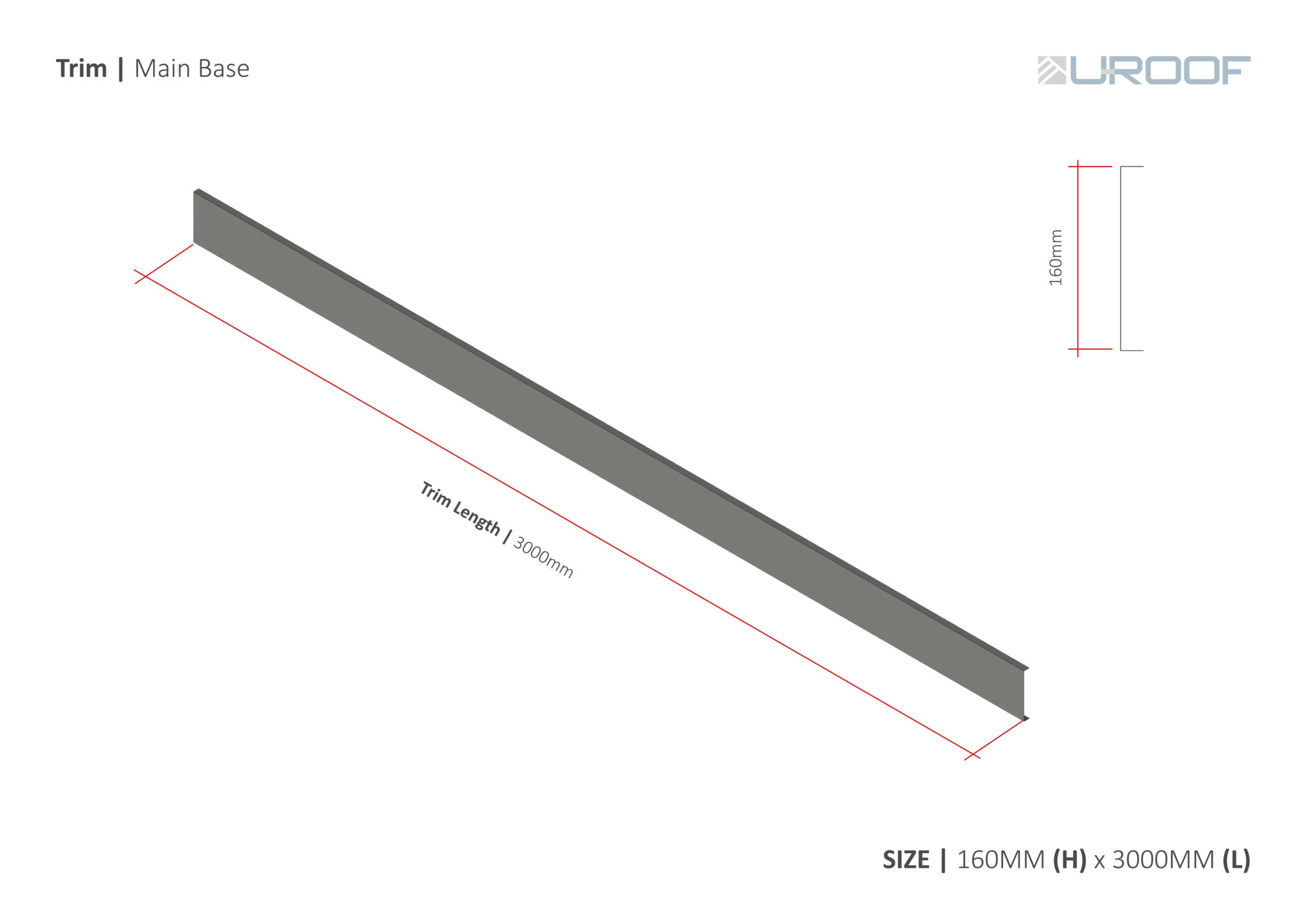 Plastisol Main Base Trim - U-Roof