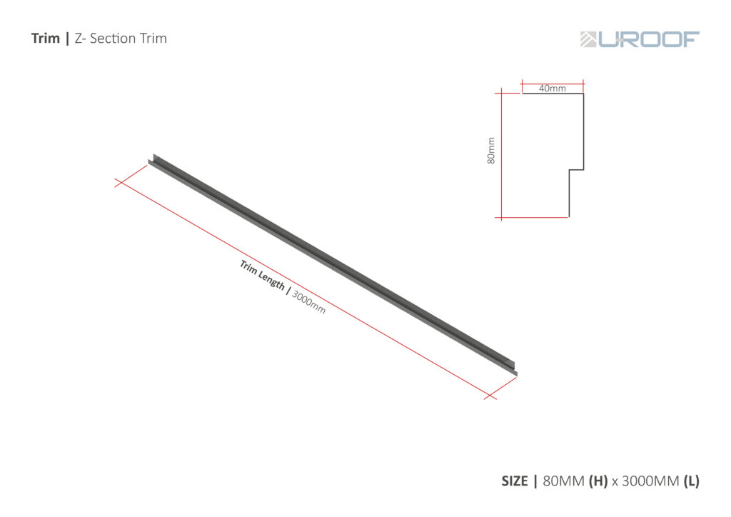 Plastisol Z-Section Trim - U-Roof